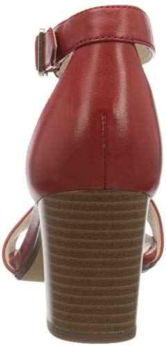 Clarks Jocelynne CAM, Bomba Mujer, Piel roja, 36 EU