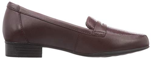 Clarks Juliet Coast, Mocasín Penny Mujer, borgoña, 42 EU