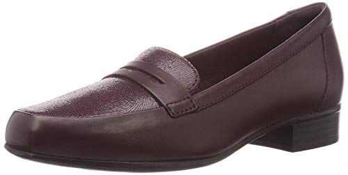 Clarks Juliet Coast, Mocasín Penny Mujer, borgoña, 42 EU