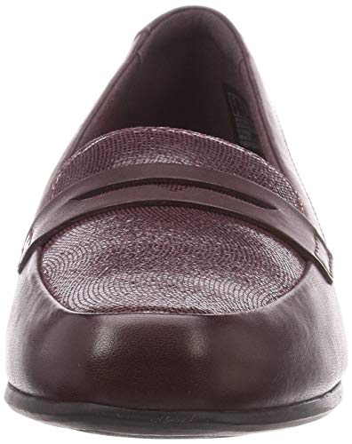 Clarks Juliet Coast, Mocasín Penny Mujer, borgoña, 42 EU