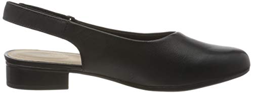 Clarks Juliet Pull, Sandalias con Correa de Tobillo Mujer, Negro Black Leather Black Leather, 39 EU