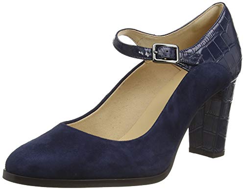 Clarks Kaylin Alba, Zapatos de Tacón para Mujer, Azul (Navy Combi Navy Combi), 38 EU