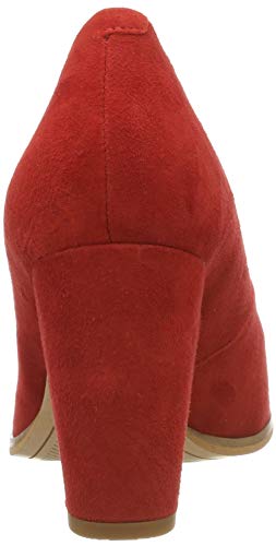 Clarks Kaylin Cara, Zapatos de Tacón Mujer, Rojo (Red Suede Red Suede), 39.5 EU