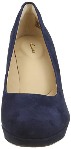 Clarks Kendra Sienna, Zapatos de Vestir par Uniforme Mujer, Azul (Blue Marine), 41 EU