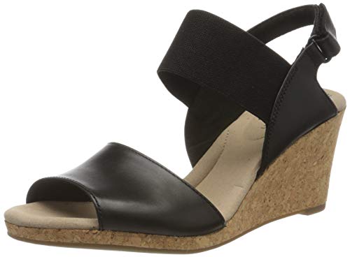 Clarks Lafley Lily, Sandalias de Talón Abierto Mujer, Negro (Black Black), 40 EU