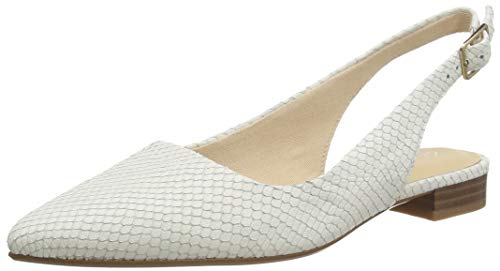 Clarks Laina15 Sling, Mocasines Mujer, Blanco (White Snake White Snake), 41.5 EU