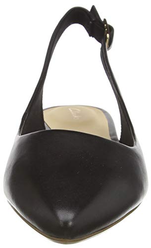 Clarks Laina15 Sling, Mocasines Mujer, Negro (Black Leather Black Leather), 37.5 EU