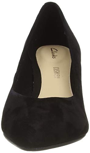Clarks Laina55 Court, Zapatos de Tacón Mujer, Negro (Black SDE Black SDE), 39 EU