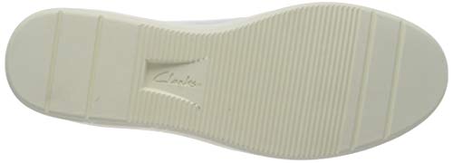 Clarks Layton Pace, Zapatillas Mujer, Piel Blanca, 37.5 EU