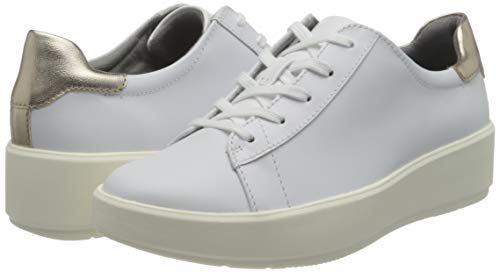 Clarks Layton Pace, Zapatillas Mujer, Piel Blanca, 37.5 EU