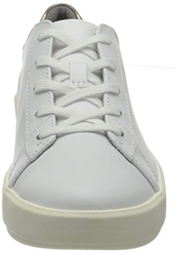 Clarks Layton Pace, Zapatillas Mujer, Piel Blanca, 37.5 EU