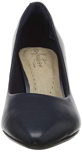 Clarks Linvale Jerica, Zapatos de Tacón Mujer, Azul (Navy Leather), 38 EU