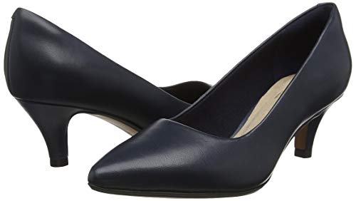 Clarks Linvale Jerica, Zapatos de Tacón Mujer, Azul (Navy Leather), 38 EU