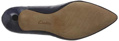 Clarks Linvale Jerica, Zapatos de Tacón Mujer, Azul (Navy Leather), 43 EU