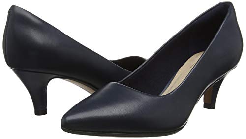 Clarks Linvale Jerica, Zapatos de Tacón Mujer, Azul (Navy Leather), 43 EU