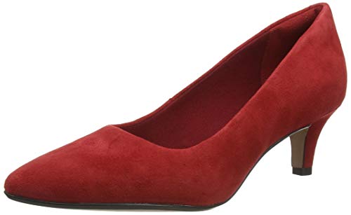 Clarks Linvale Jerica, Zapatos de Vestir par Uniforme Mujer, Rojo Cereza, 41 EU