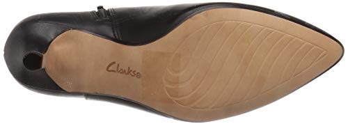 Clarks Linvale Sea, Zapatos con Tira de Tobillo Mujer, Piel Negra, 42 EU