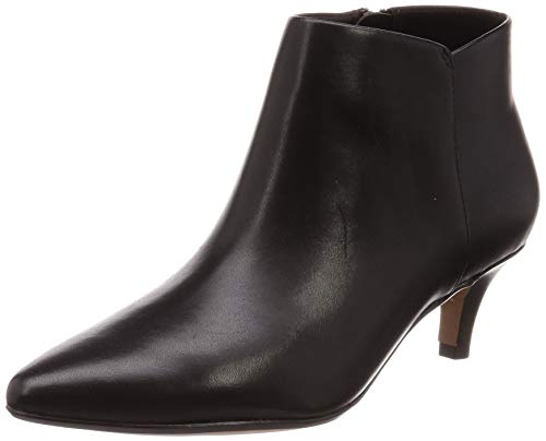 Clarks Linvale Sea, Zapatos con Tira de Tobillo Mujer, Piel Negra, 42 EU