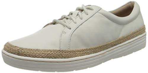 Clarks Marie Mist, Zapatos de Cordones Derby Mujer, Color Blanco, 38 EU