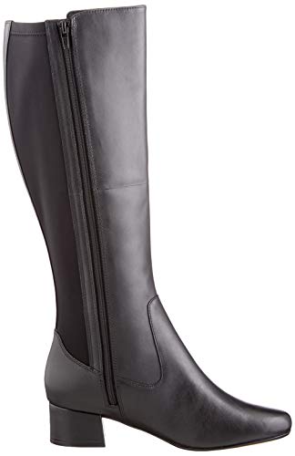 Clarks Marilyn Abby, Botas a la Altura de Rodilla Mujer, Cuero Negro, 38 EU
