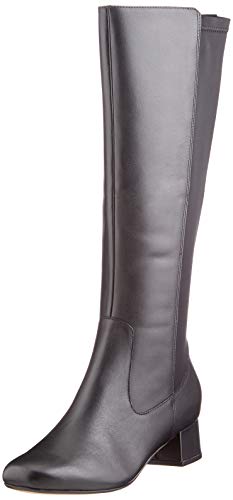 Clarks Marilyn Abby, Botas a la Altura de Rodilla Mujer, Cuero Negro, 38 EU