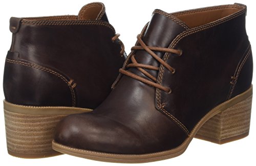 Clarks Maypearl Flora, Botas Militar Mujer, Marrón (Dark Tan Lea), 36 EU