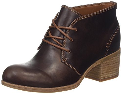 Clarks Maypearl Flora, Botas Militar Mujer, Marrón (Dark Tan Lea), 36 EU
