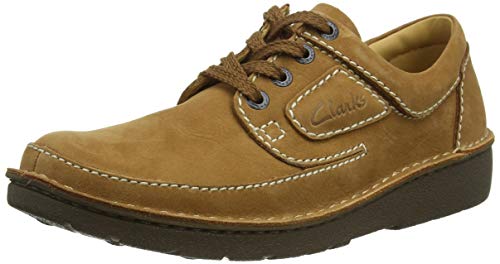 Clarks Nature II, Zapatillas Hombre, Birch Tumbled Nubuck, 43 EU