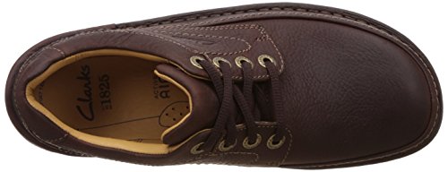 Clarks Nature Three 20339005 - Zapatos casual de cuero nobuck para hombre, color marrón (Mahogany Leather), talla 45
