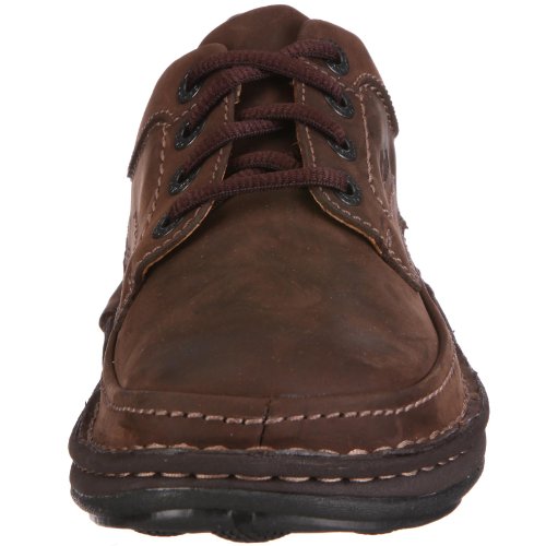 Clarks Nature Three 20340682 - Zapatos casual de cuero nobuck para hombre, color marrón (Ebony Oily), talla 47