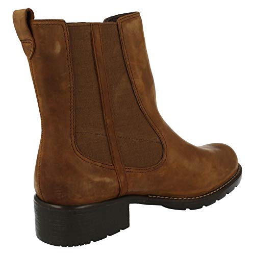 Clarks Orinoco Club, Botas Botines Chelsea, Marrón (Brown Snuff), 39 EU