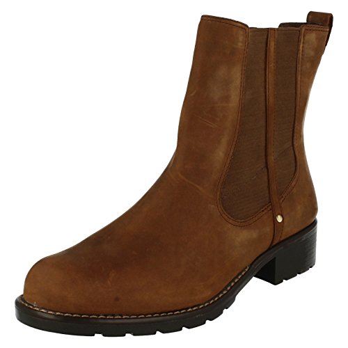 Clarks Orinoco Club, Botas Botines Chelsea, Marrón (Brown Snuff), 39 EU
