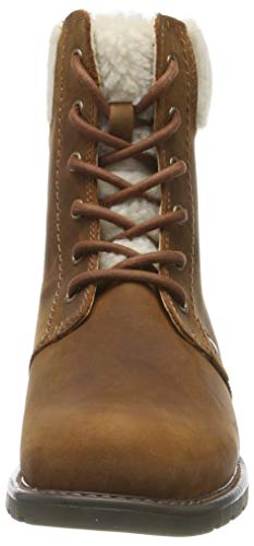 Clarks Orinoco Dusk, Botas Estilo Motero Mujer, Marrón (Tan Leather Tan Leather), 39.5 EU
