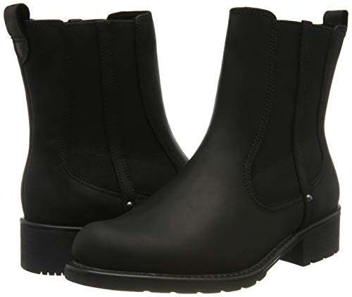 Clarks Orinoco Hot, Botas Estilo Motero Mujer, Negro (Black Nubuck Black Nubuck), 36 EU