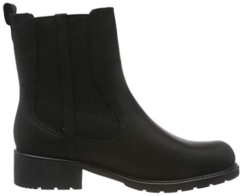 Clarks Orinoco Hot, Botas Estilo Motero Mujer, Negro (Black Nubuck Black Nubuck), 36 EU