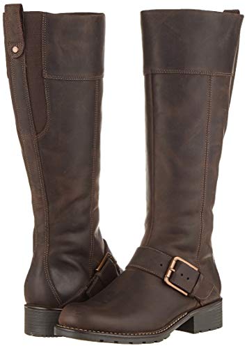 Clarks Orinoco Jazz, Botas Estilo Motero Mujer, Marrón (Dark Brown Lea Dark Brown Lea), 38 EU