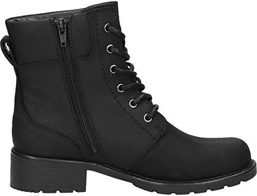 Clarks Orinoco Spice, Botines Mujer, Negro (Black Leather), 37 EU