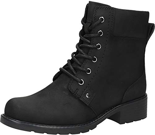 Clarks Orinoco Spice, Botines Mujer, Negro (Black Leather), 39 EU