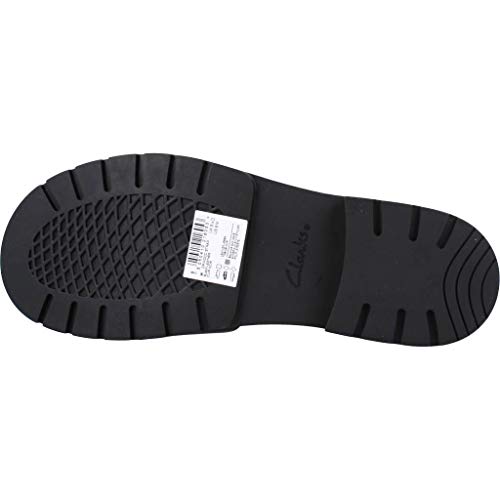 Clarks Orinoco Strap, Sandalias de Talón Abierto Mujer, Negro (Black Leather Black Leather), 40 EU