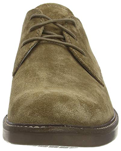 Clarks Paulson Plain, Zapatos de Cordones Derby para Hombre, Verde (Olive Suede Olive Suede), 43 EU