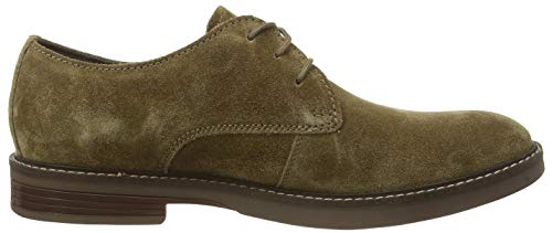 Clarks Paulson Plain, Zapatos de Cordones Derby para Hombre, Verde (Olive Suede Olive Suede), 43 EU