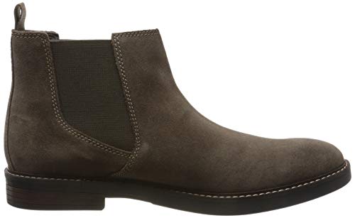 Clarks Paulson Up, Botas Chelsea Hombre, Gris (Taupe Suede Taupe Suede), 42.5 EU