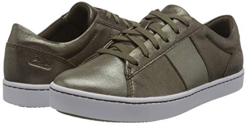 Clarks Pawley Rilee, Zapatillas Mujer, metálico, 41.5 EU