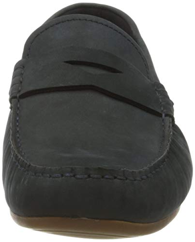Clarks Reazor Penny, Mocasines Hombre, Azul (Navy Nubuck Navy Nubuck), 42 EU