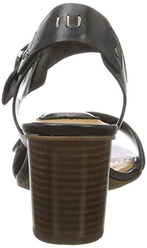 Clarks Relene Dazzle, Sandalias con Cuña Mujer, Negro (Black Leather), 37 EU