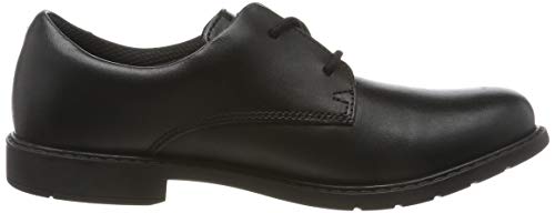 Clarks Scala Loop K, Zapatos de Cordones Derby Niños, Negro (Black Leather Black Leather), 33 EU