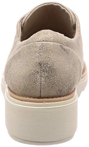 Clarks Sharon Crystal, Zapatos de Cordones Derby Mujer, Beige (Pewter-), 41 EU