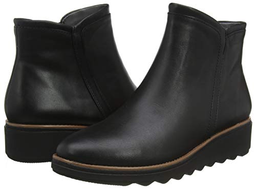 Clarks Sharon Heights, Botas Cortas al Tobillo Mujer, Cuero Negro, 39 EU