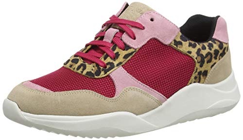 Clarks Sift Lace, Zapatillas para Mujer, Negro (Leopard Print Leopard Print), 38 EU