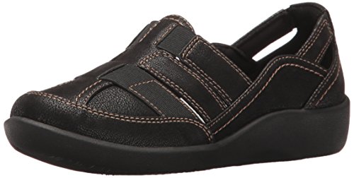 Clarks Sillian Stork Fisherman - Sandalias para Mujer, Color Negro, Talla 38.5 EU